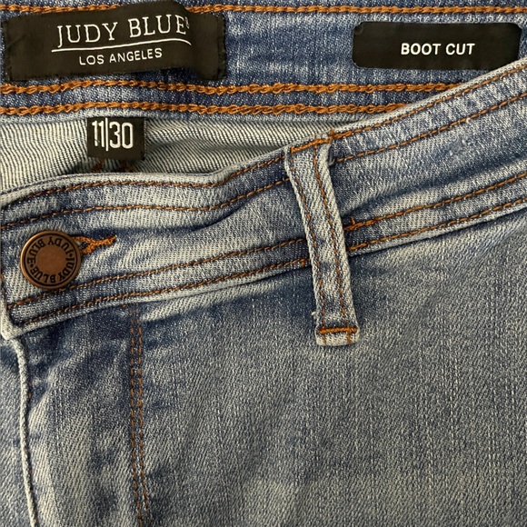 Judy Blue Boot Cut Jeans 11/30 Light Wash JB88620 Stretch Denim Seam Detail - Picture 8 of 9